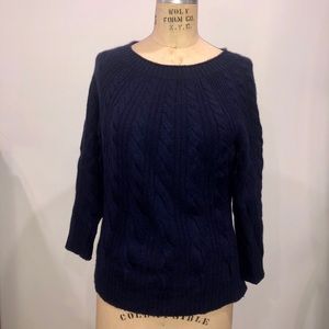 Warm Navy Blue Cashmere Sweater from Ann Taylor-S